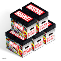 Marvel Short Comic Book Storage Box: Comic Shop Box (Bundle of 5)