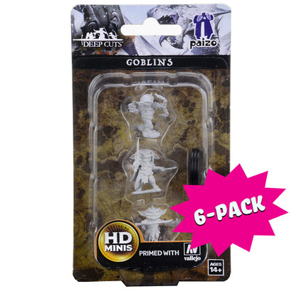 Pathfinder Battles Deep Cuts Unpainted Miniatures: Goblins (Bundle of 6)