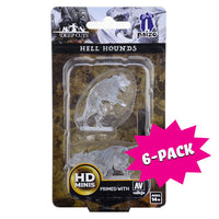 Pathfinder Deep Cuts Unpainted Miniatures: Hell Hounds (Bundle of 6)