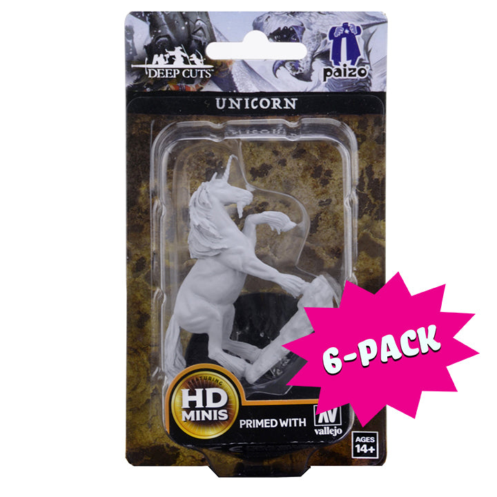 Pathfinder Battles Deep Cuts Unpainted Miniatures: Unicorn (Bundle of 6)