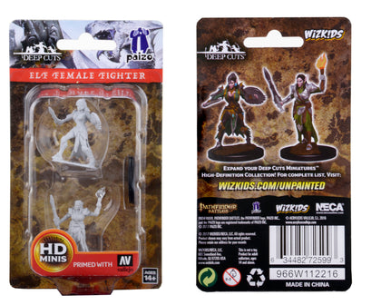 Pathfinder Battles Deep Cuts Unpainted Miniatures: Elf Female Fighter - 1