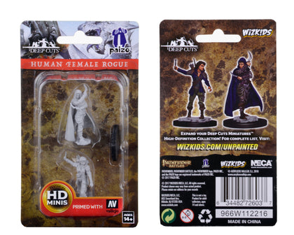 BACK-ORDER - Pathfinder Battles Deep Cuts Unpainted Miniatures: Human Female Rogue - 1