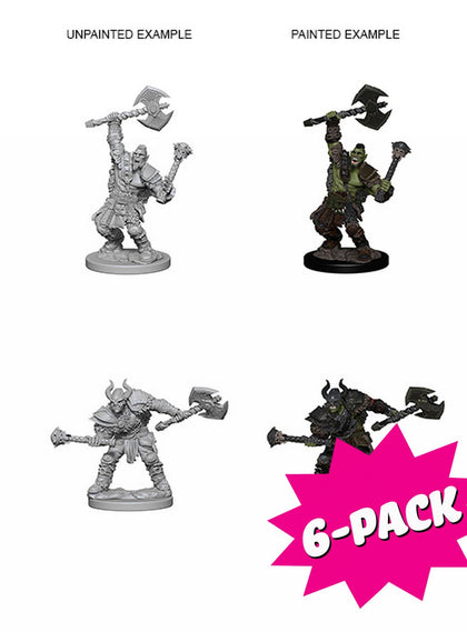 Pathfinder Battles Deep Cuts: Half-Orc Male Barbarian (Bundle of 6)