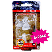 D&D Nolzur’s Marvelous Miniatures: Human Male Wizard (Bundle of 6)