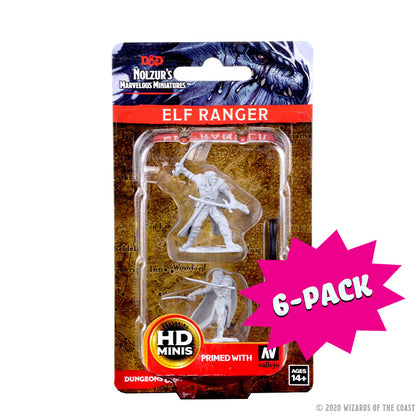 D&D Nolzur’s Marvelous Miniatures: Elf Male Ranger (Bundle of 6)