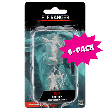 D&D Nolzur’s Marvelous Miniatures: Elf Female Ranger (Bundle of 6)