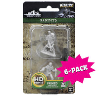 WizKids Deep Cuts Unpainted Miniatures: Bandits (Bundle of 6)