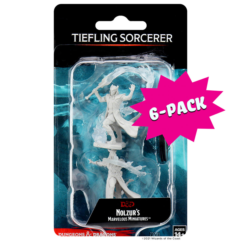 D&D Nolzur's Marvelous Miniatures: Tiefling Male Sorcerer (Bundle of 6)