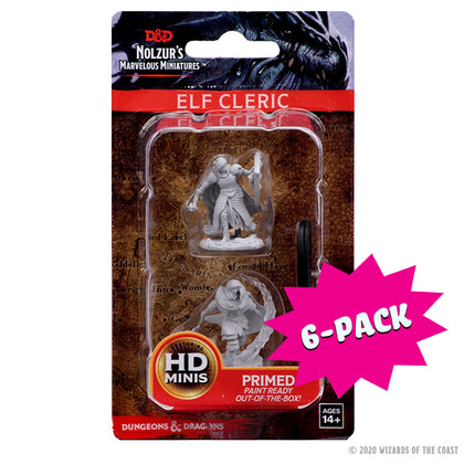 D&D Nolzur's Marvelous Miniatures: Elf Male Cleric (Bundle of 6)