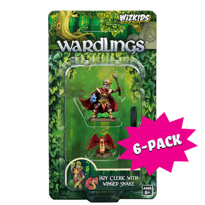 WizKids Wardlings RPG Figures: Boy Cleric & Winged Snake (Bundle of 6)