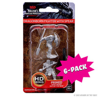 D&D Nolzur's Marvelous Miniatures: Dragonborn Male Fighter with Spear (Bundle of 6)