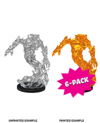 Pathfinder Battles Deep Cuts Unpainted Miniatures: Medium Fire Elemental (Bundle of 6)
