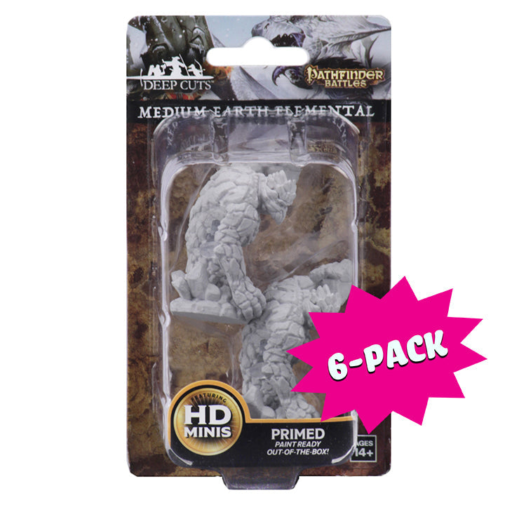 Pathfinder Battles  Deep Cuts  Unpainted Miniatures: Medium Earth Elemental (Bundle of 6)