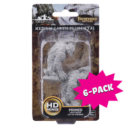 Pathfinder Battles  Deep Cuts  Unpainted Miniatures: Medium Earth Elemental (Bundle of 6)