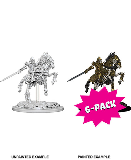 Pathfinder Battles Deep Cuts Unpainted Miniatures: Skeleton Knight on Horse (Bundle of 6)