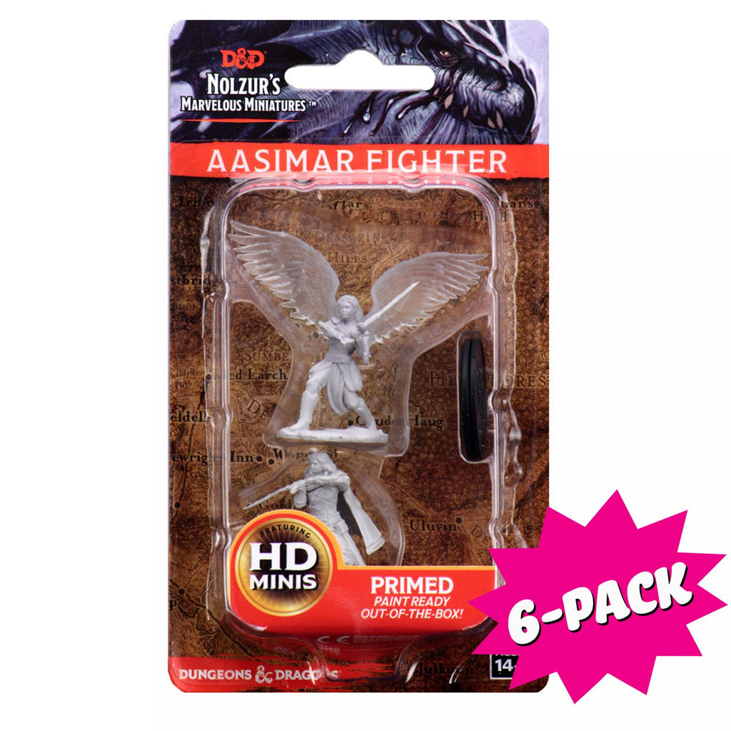 D&D Nolzur’s Marvelous Miniatures: Female Aasimar Fighter  (Bundle of 6)