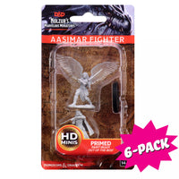 D&D Nolzur’s Marvelous Miniatures: Female Aasimar Fighter  (Bundle of 6)