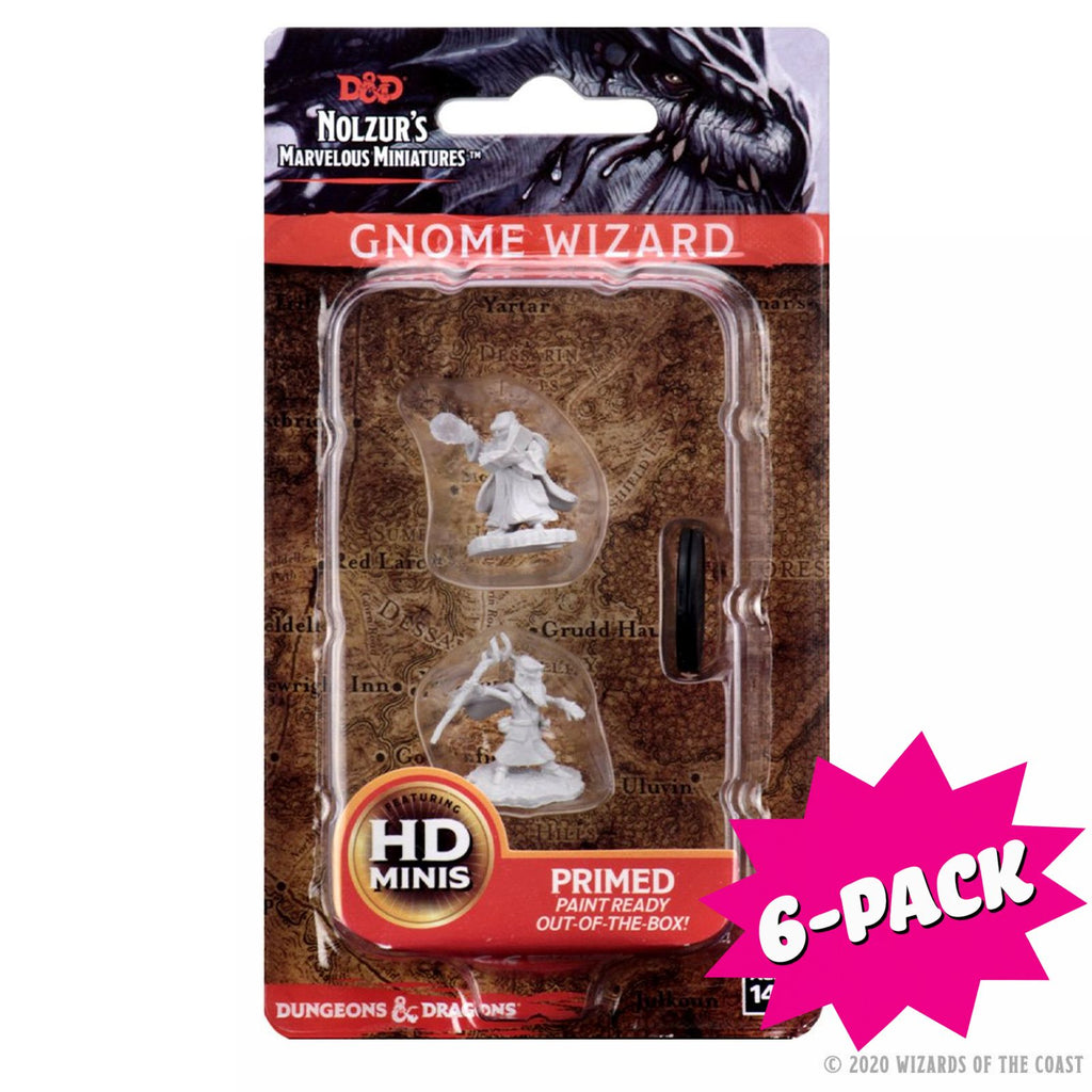 D&D Nolzur’s Marvelous Miniatures: Male Gnome Wizard (Bundle of 6)