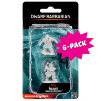 D&D Nolzur's Marvelous Miniatures: Male Dwarf Barbarian (Bundle of 6)