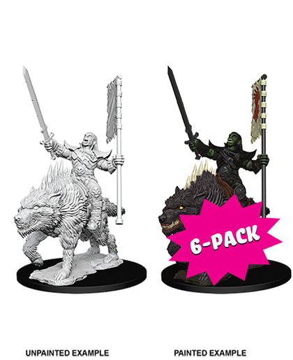 Pathfinder Battles Deep Cuts - Orc on Dire Wolf (Bundle of 6)