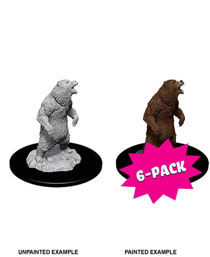 WizKids Deep Cuts Miniatures -  Grizzly (Bundle of 6)