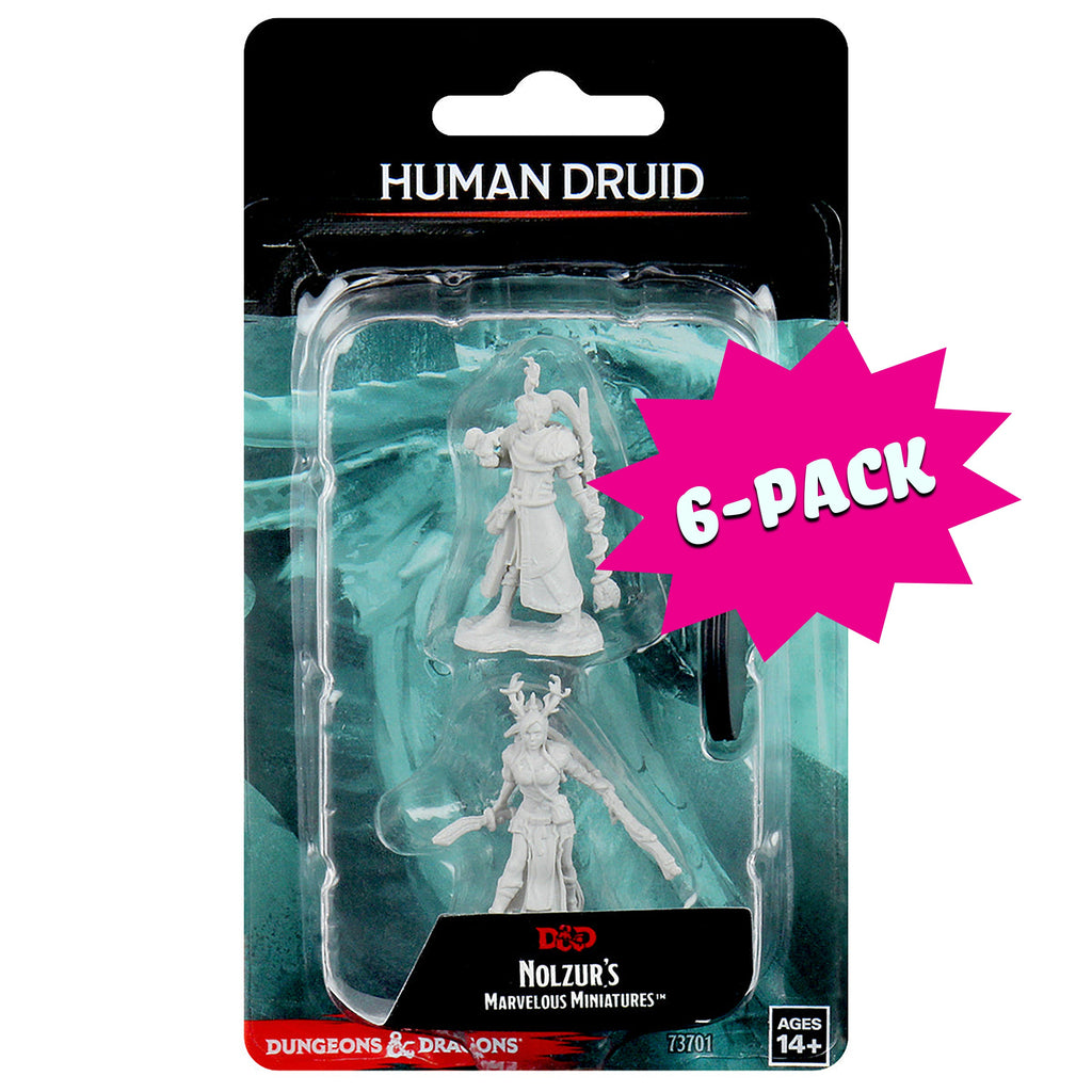 D&D Nolzur's Marvelous Miniatures - Female Human Druid (Bundle of 6)