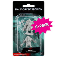 D&D Nolzur's Marvelous Miniatures - Male Half-Orc Barbarian (Bundle of 6)