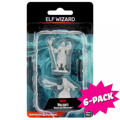D&D Nolzur’s Marvelous Miniatures:  Male Elf Wizard (Bundle of 6)