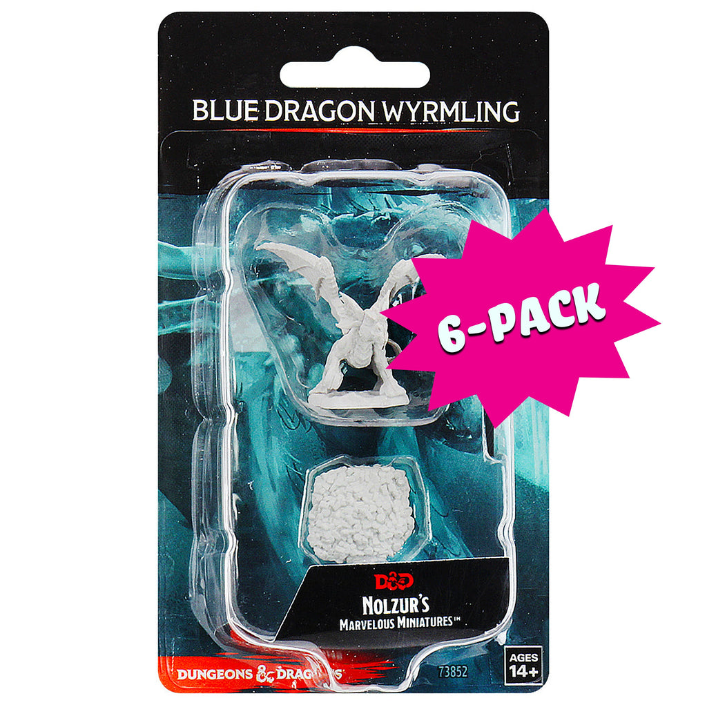 D&D Nolzur's Marvelous Miniatures - Blue Dragon Wyrmling (Bundle of 6)