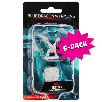 D&D Nolzur's Marvelous Miniatures - Blue Dragon Wyrmling (Bundle of 6)