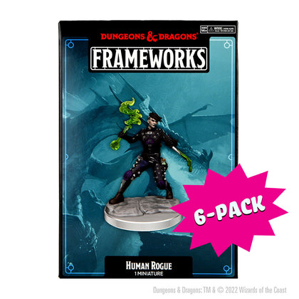 D&D Frameworks: Human Rogue Female - Unpainted and Unassembled (Bundle of 6)