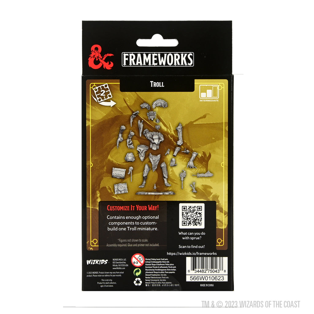 D&D Frameworks: Troll - Unpainted and Unassembled – WizKids
