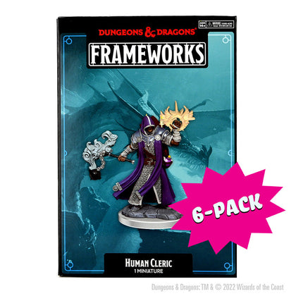 D&D Frameworks: Human Cleric Male - Unpainted and Unassembled (Bundle of 6)