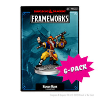 D&D Frameworks: Human Monk Male - Unpainted and Unassembled (Bundle of 6)