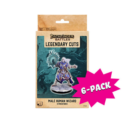 Pathfinder Legendary Cuts: Male Human Wizard (Bundle of 6)
