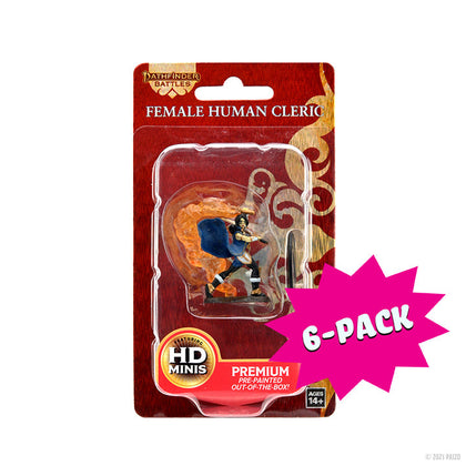 Pathfinder Battles: Premium Painted Figure - Human Cleric Female (Bundle of 6)