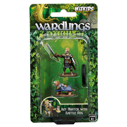 WizKids Wardlings RPG Figures: Boy Fighter & Battle Dog - 1