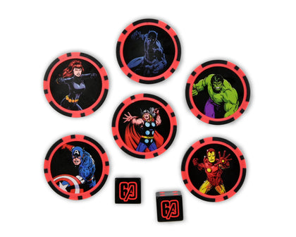 Marvel HeroClix: Avengers 60th Anniversary Dice and Token Pack - 3