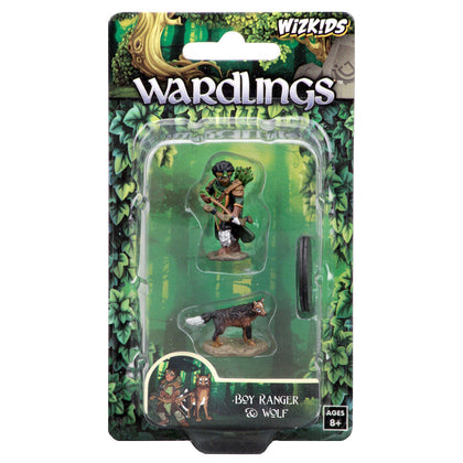 WizKids Wardlings RPG Figures: Boy Ranger & Wolf - 1