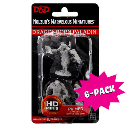 D&D Nolzur's Marvelous Miniatures - Male Dragonborn Paladin (Bundle of 6)
