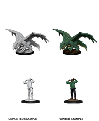 D&D Nolzur's Marvelous Miniatures - Green Dragon Wyrmling & Afflicted Elf