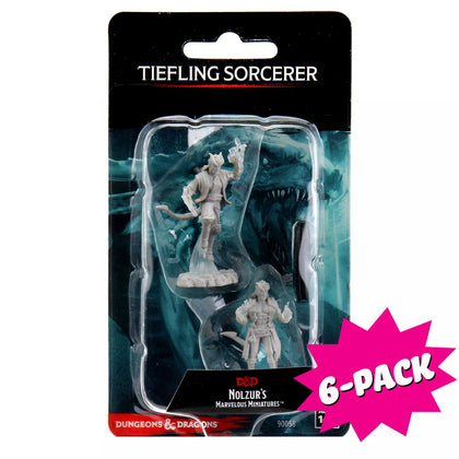D&D Nolzur's Marvelous Miniatures: Male Tiefling Sorcerer (Bundle of 6)