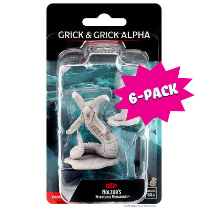 D&D Nolzur's Marvelous Miniatures - Grick & Grick Alpha (Bundle of 6)