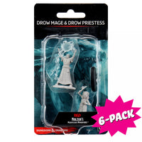 D&D Nolzur's Marvelous Miniatures: Drow Mage & Drow Priestess (Bundle of 6)