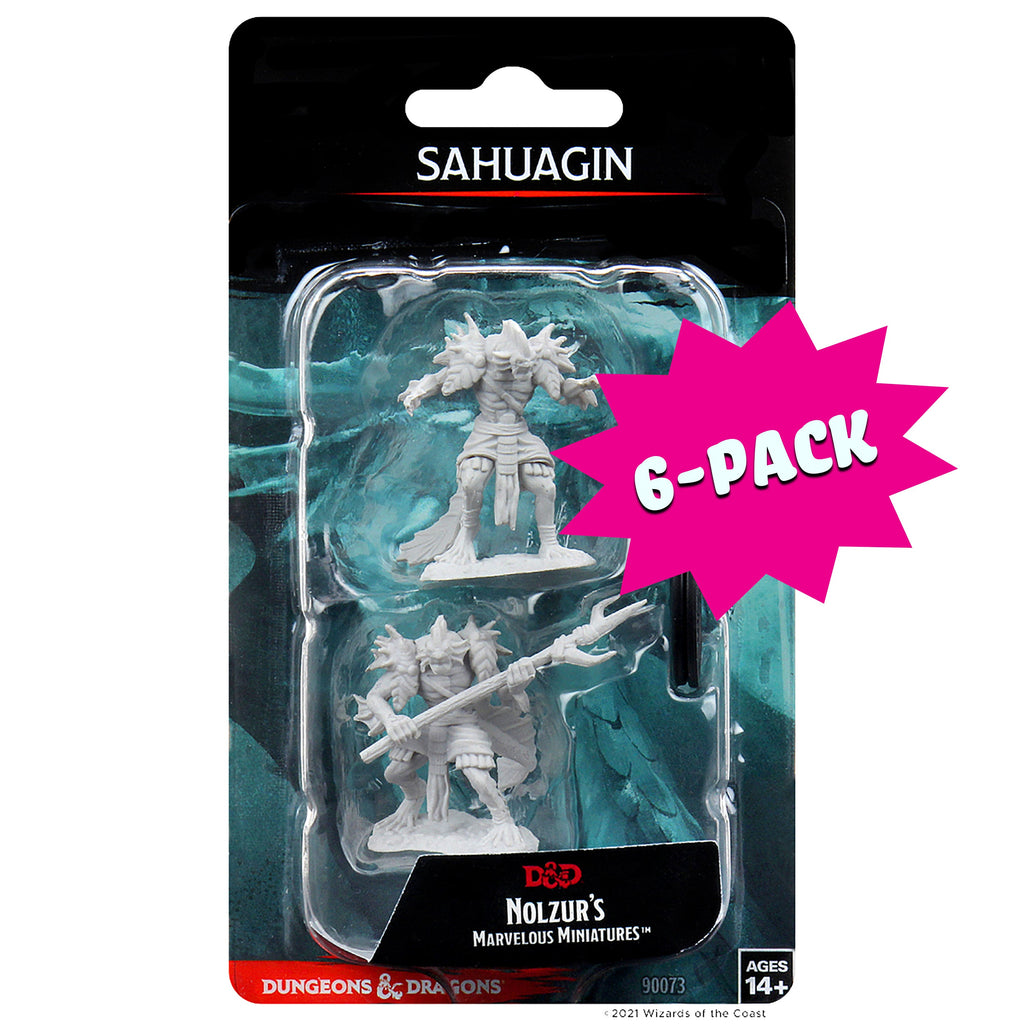 D&D Nolzur's Marvelous Miniatures - Sahuagin (Bundle of 6)