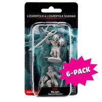 D&D Nolzur's Marvelous Miniatures - Lizardfolk & Lizardfolk Shaman (Bundle of 6)