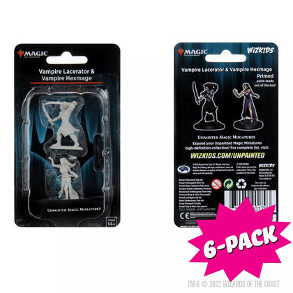 Magic: The Gathering Unpainted Miniatures: Vampire Lacerator & Vampire Hexmage (Bundle of 6)