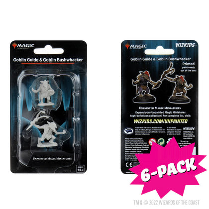 Magic: The Gathering Unpainted Miniatures: Goblin Guide & Goblin Bushwhacker (Bundle of 6)