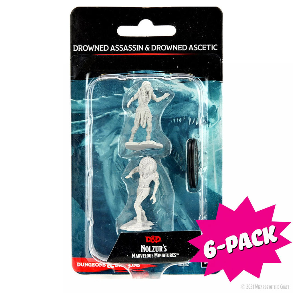 D&D Nolzur's Marvelous Miniatures: Drowned Assassin & Drowned Asetic (Bundle of 6)