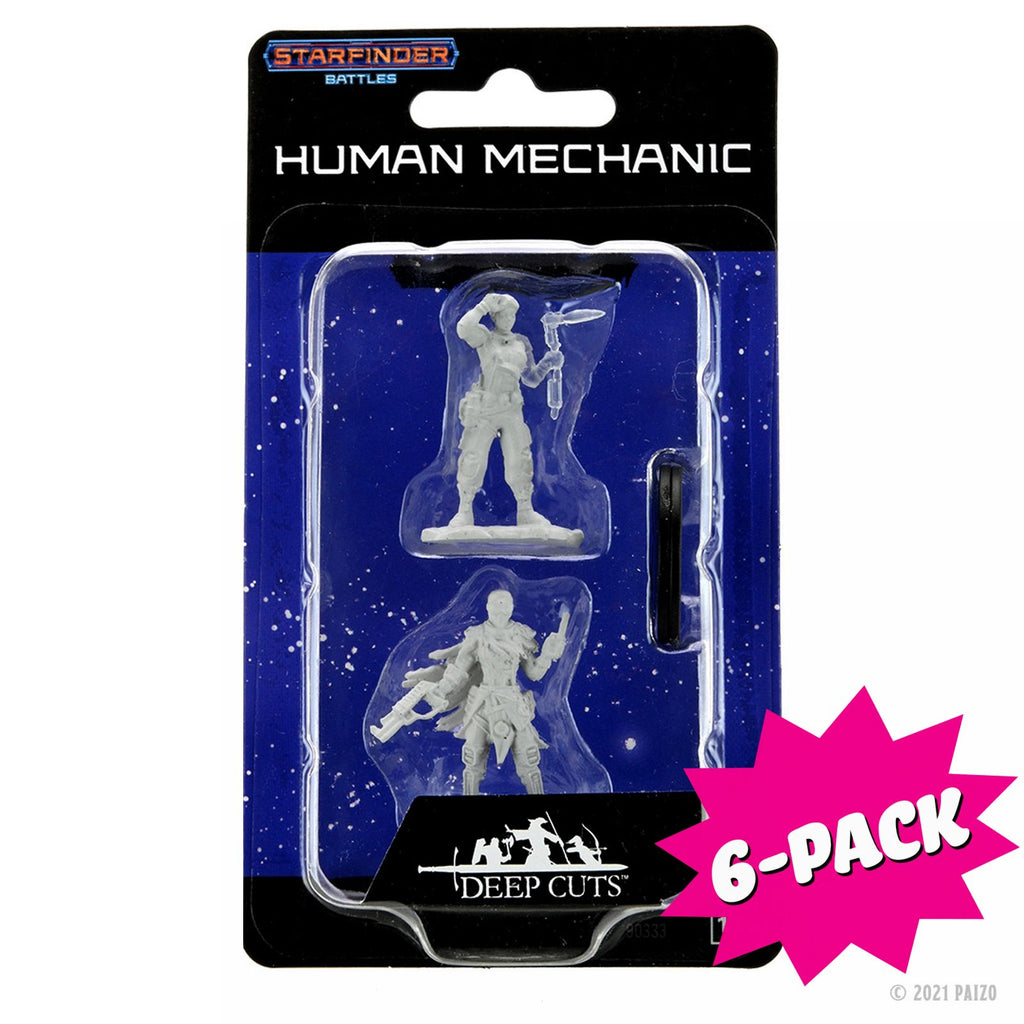 Starfinder Battles Deep Cuts: Human Mechanic (Bundle of 6)